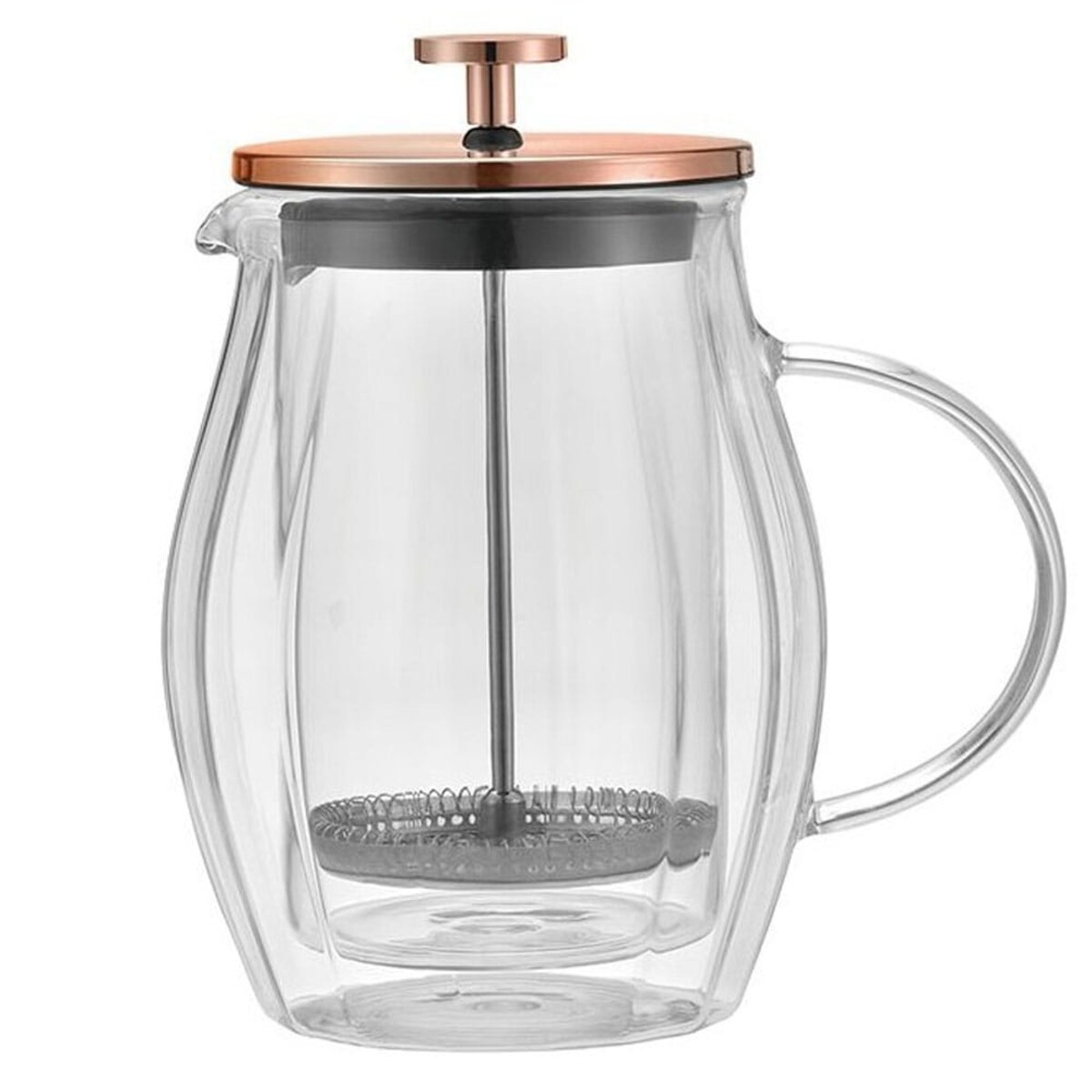 Zaparzacz do kawy herbaty 0.60L French Press różowe złoto KLAUSBERG