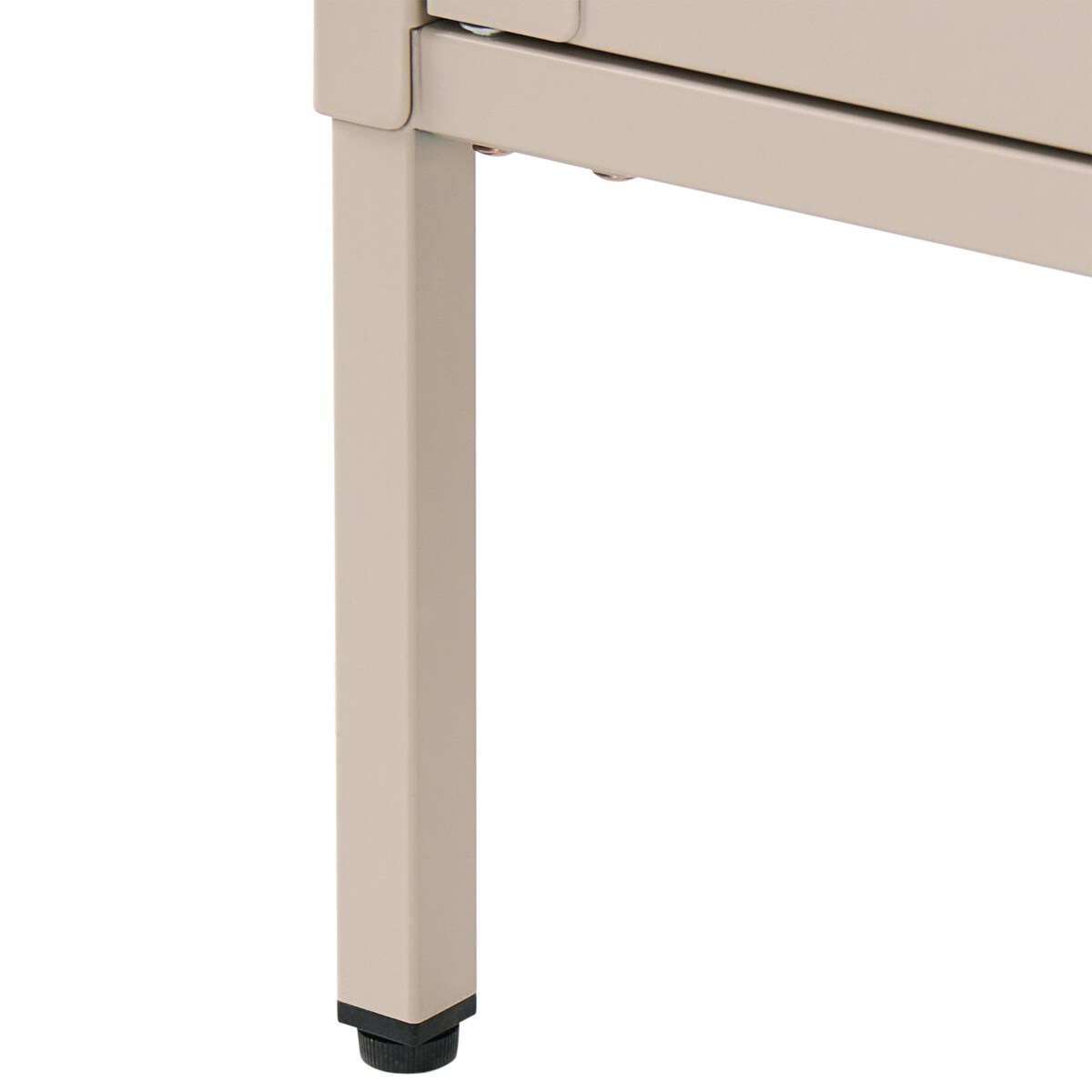 Szafka ze szklanymi drzwiami LERRYN Metal 90 cm Beżowy
