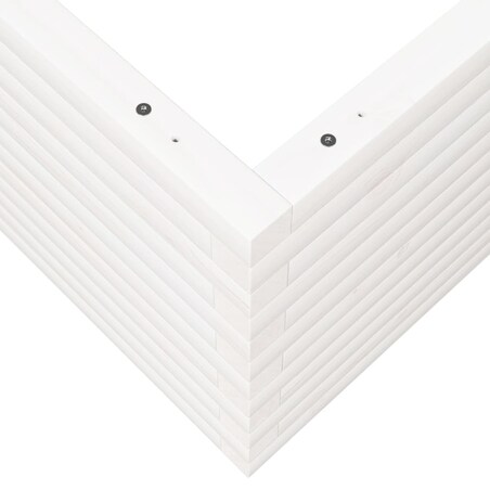 vidaXL Donica ogrodowa, biała, 100x100x46 cm, lite drewno sosnowe