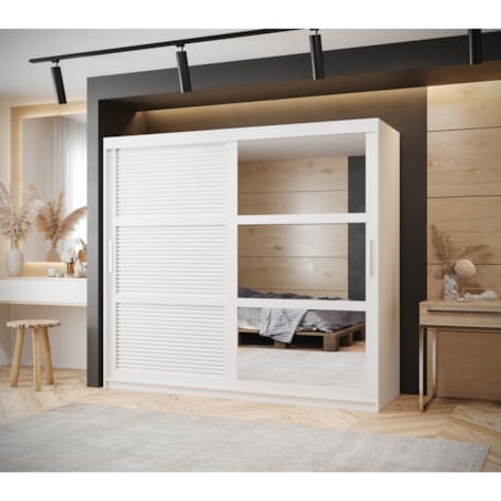 Szafa przesuwna Garderoba ŻALUZJA 2 200 biały