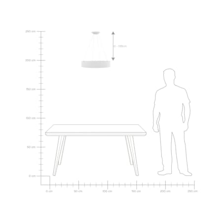 Lampa wisząca LED metalowa biała LENYA