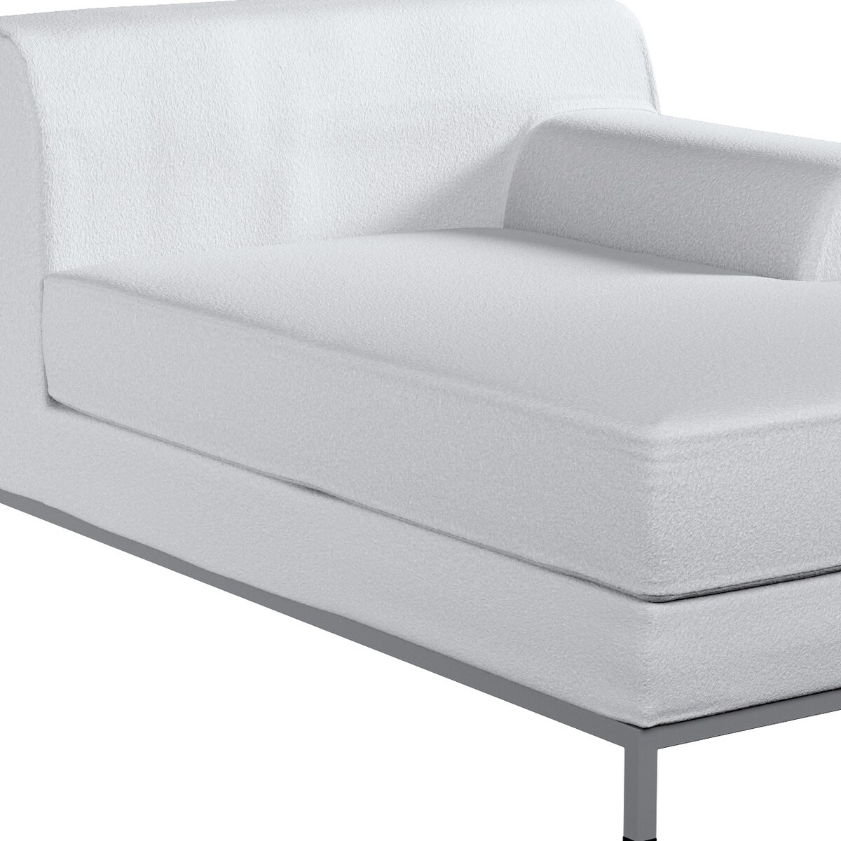 Pokrowiec na szezlong prawostronny Kramfors, biała bukla, Szezlong prawostronny Kramfors, Boucle Teddy