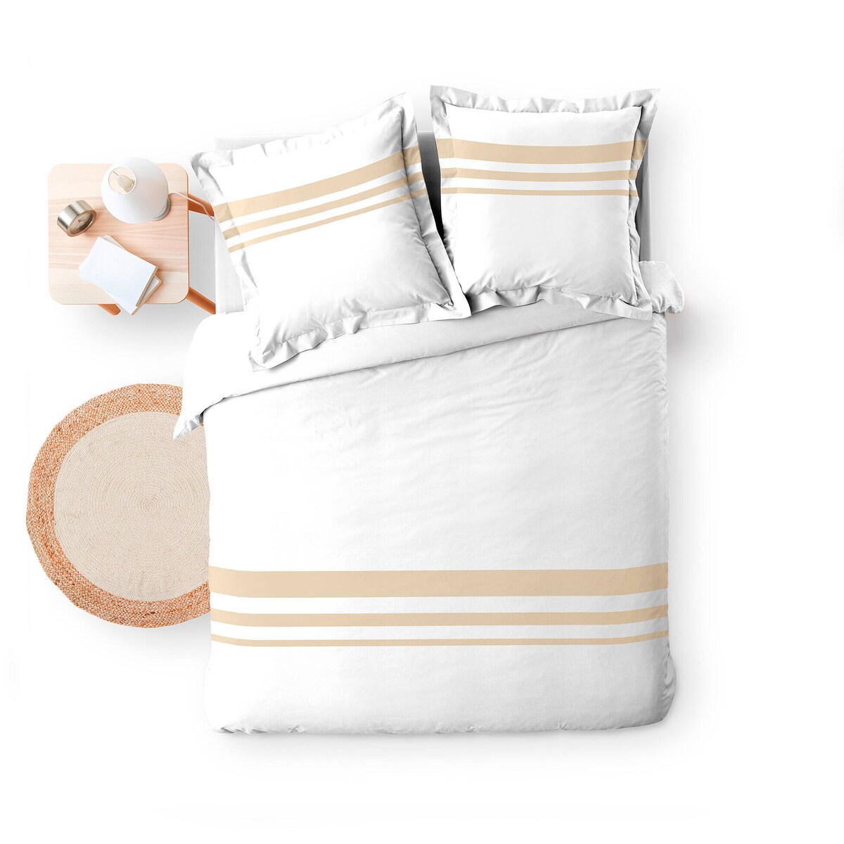 Komplet pościeli z ozdobnymi paskami MARGAUX, 240 x 220 cm