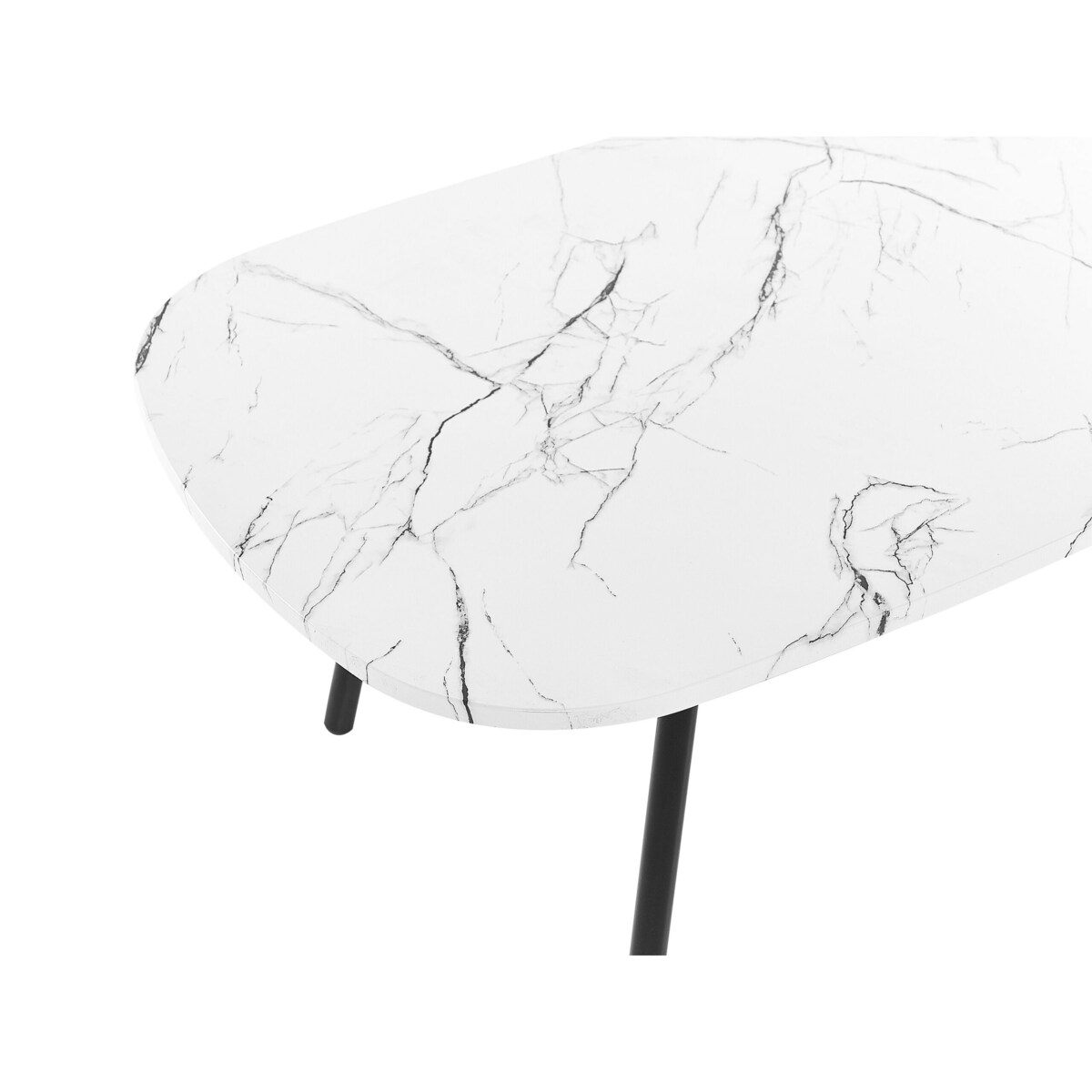 Stolik kawowy efekt marmuru biało-czarny BIDDLE