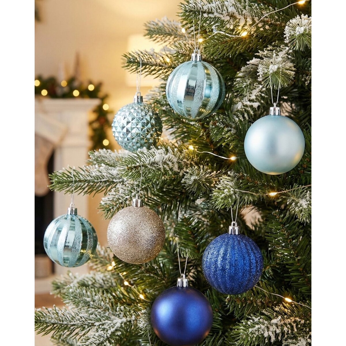 Zestaw 96 bombek PIELINEN Niebieski
