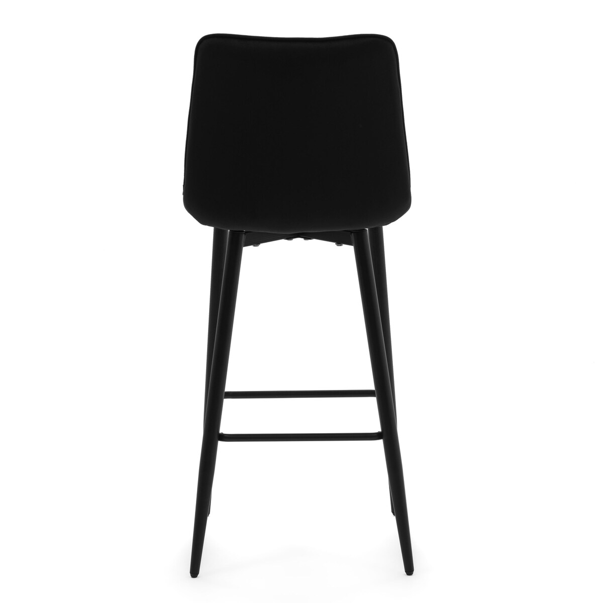 Hoker tapicerowany barowy welurowy CHIC czarny do salonu jadalni