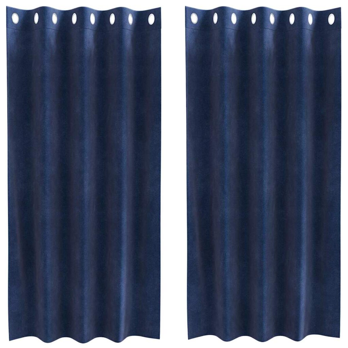 vidaXL Zasłony z zasłonami 2 pcs granatowy 140 x 175 cm Aksamit