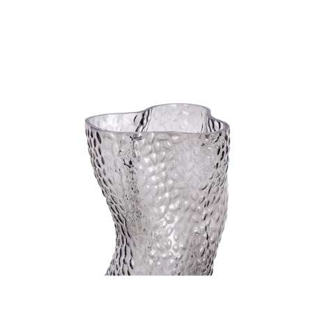 Wazon na kwiaty szklany 31 cm szary DYTIKO