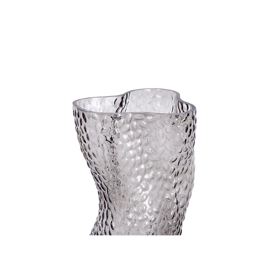 Wazon na kwiaty szklany 31 cm szary DYTIKO