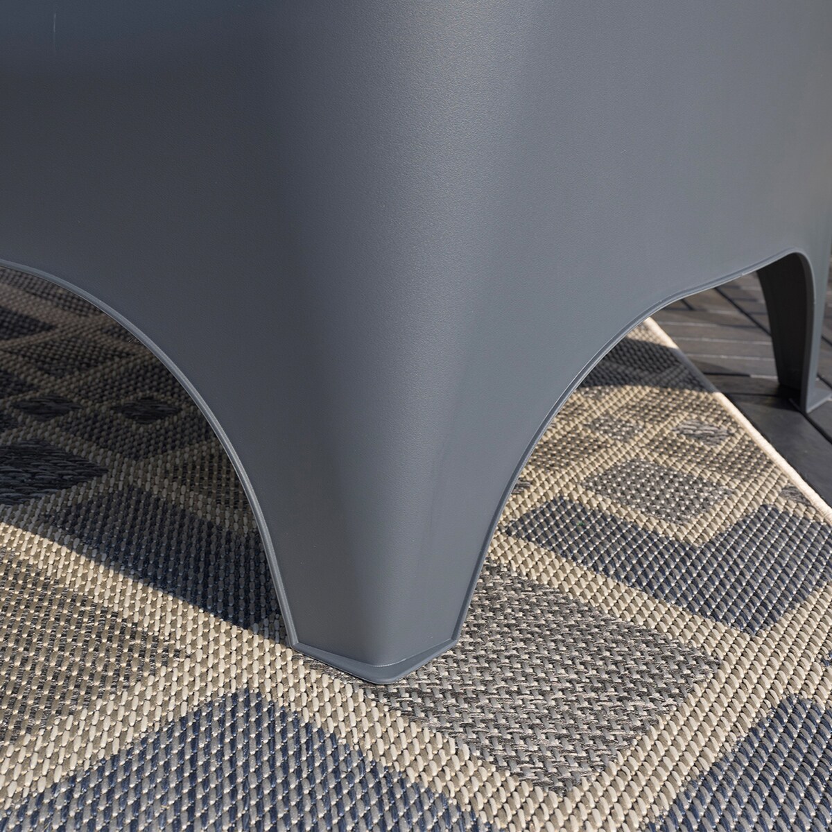 Fotel ogrodowy wypoczynkowy Dumbo na taras, balkon antracytowy