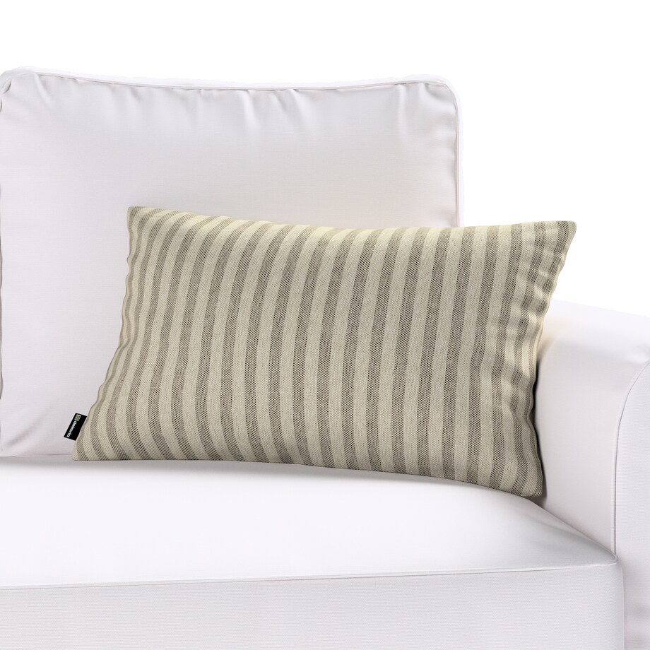 Poszewka Kinga na poduszkę prostokątną 47x28 beżowo-brązowe paski