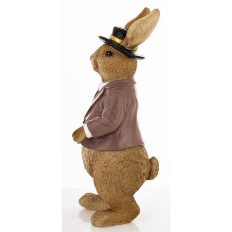 Dekoracja - królik z książką pod pachą 27x10,5x11 cm SONRA-2