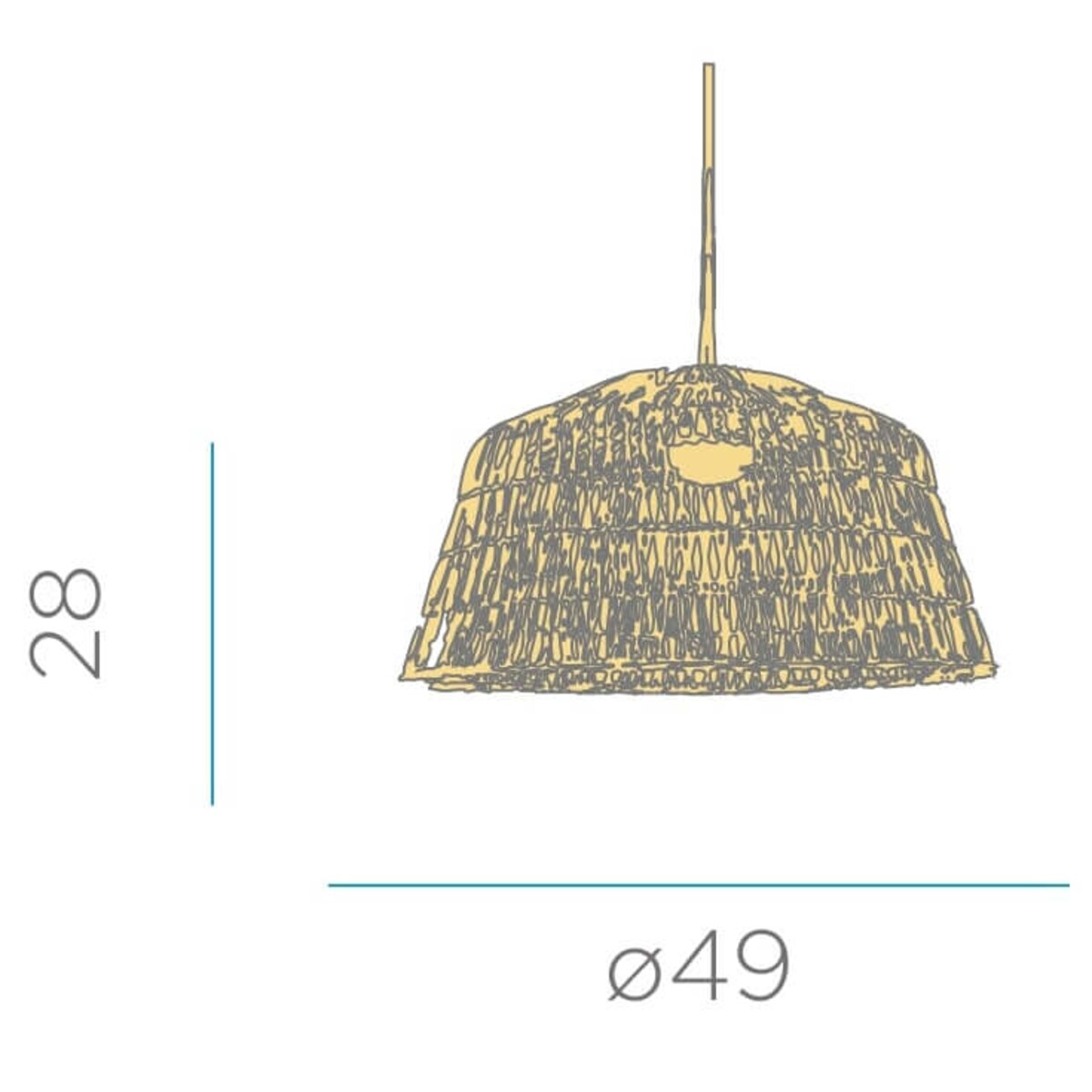 Ażurowa lampa wisząca Amalfi LUMAMA050XXHINW King Home kosz brązowa