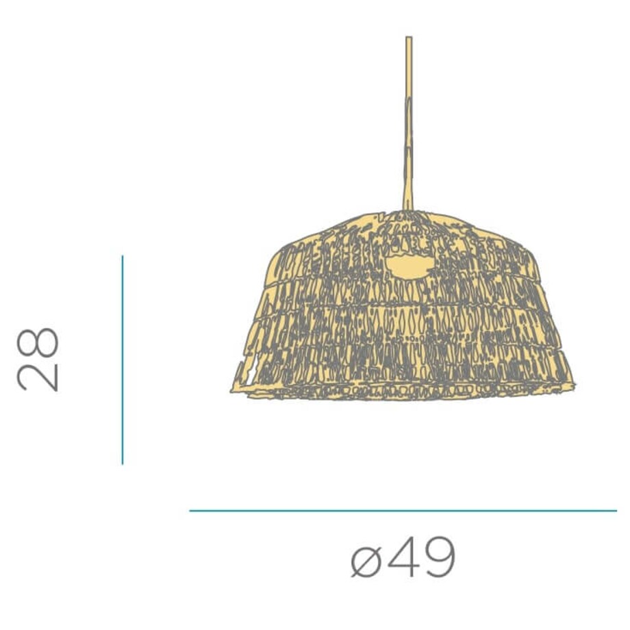 Ażurowa lampa wisząca Amalfi LUMAMA050XXHINW King Home kosz brązowa