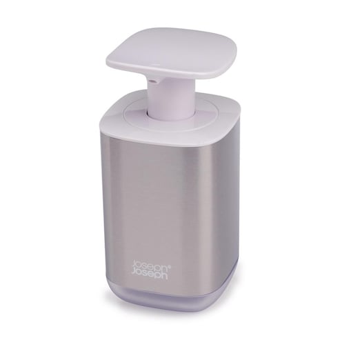 Dozownik do mydła biało-stalowy Presto, 350 ml, Joseph Joseph