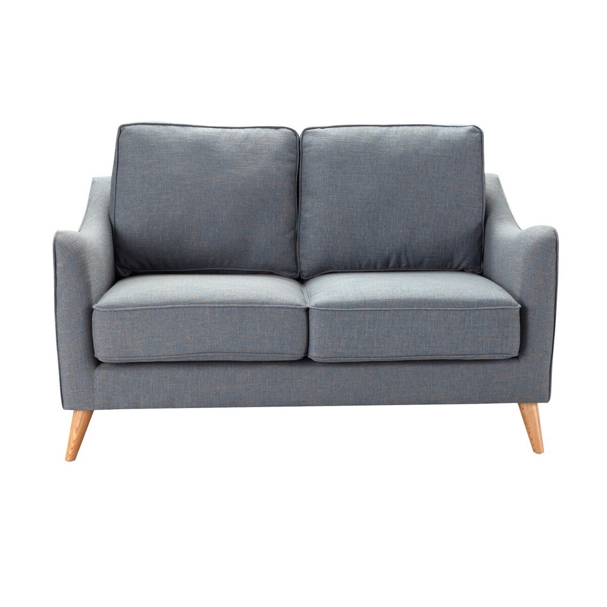 Sofa Venuste denim blue/brown 2-os., 140 x 90 x 90 cm