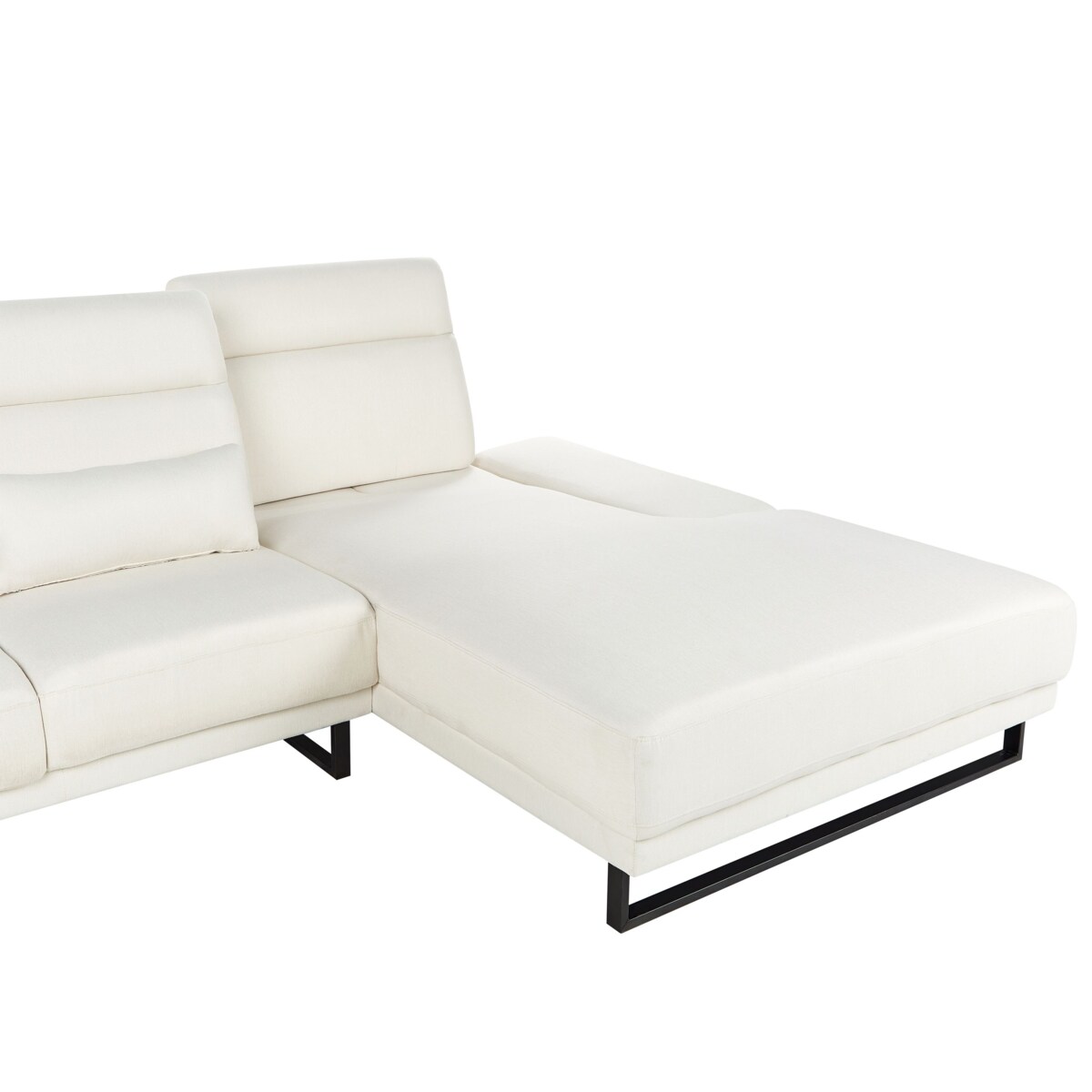 Narożnik IKAST Jasnobeżowy dla 4 osób Lewostronny