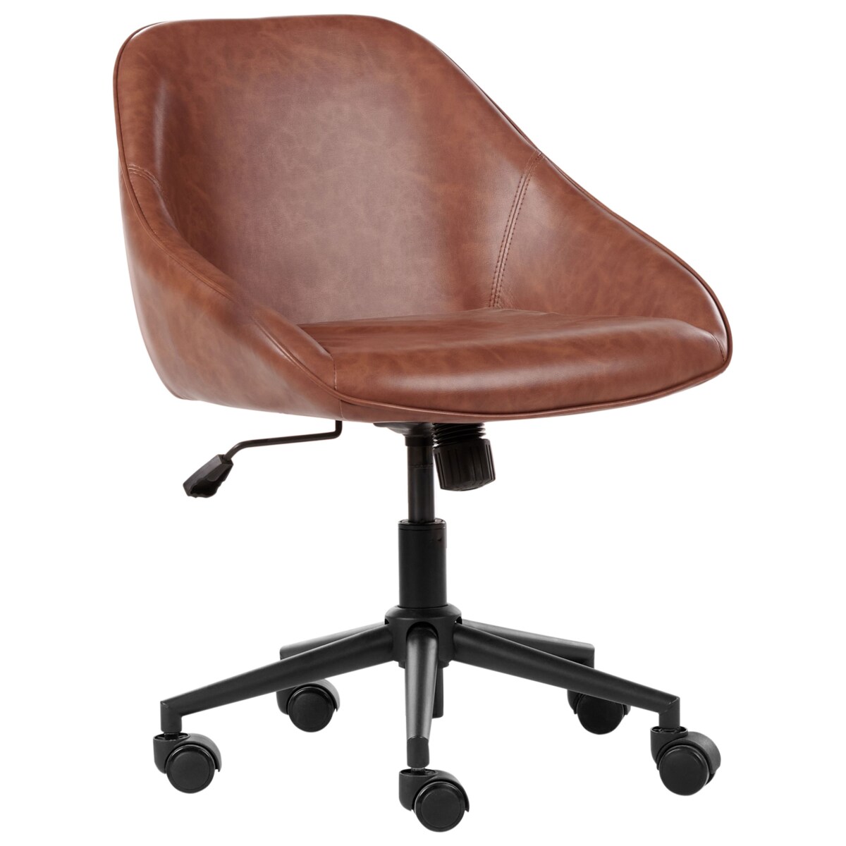 Krzesło biurowe Obrotowy BARDSDALE Ekoskóra Brązowy