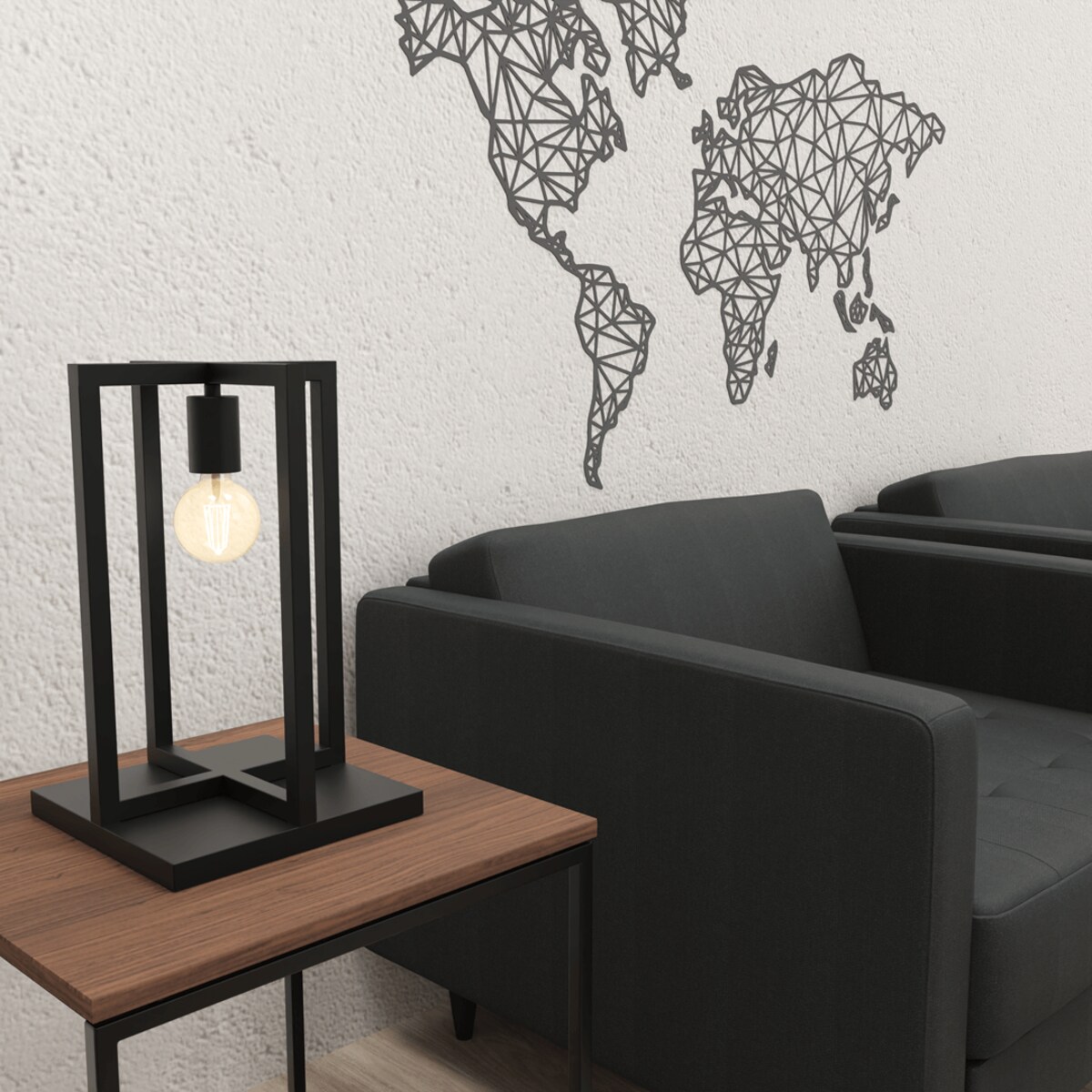 Lampa stołowa Arnold MLP8565 do gabinetu vintage czarna