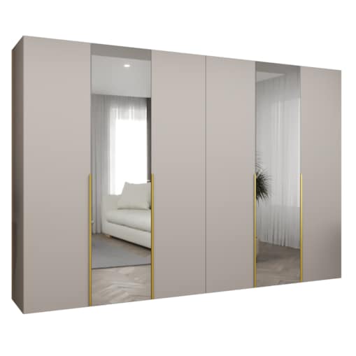Szafa uchylna otwierana ALICANTE 2 300 wys. 202 cm Kaszmir + u. Złoty