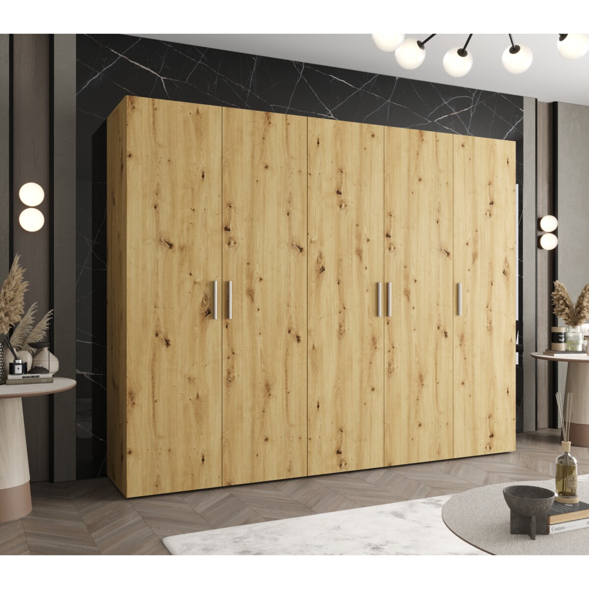 Szafa uchylna otwierana BARI 1 250 wys. 202 cm Artisan + u. Srebrny