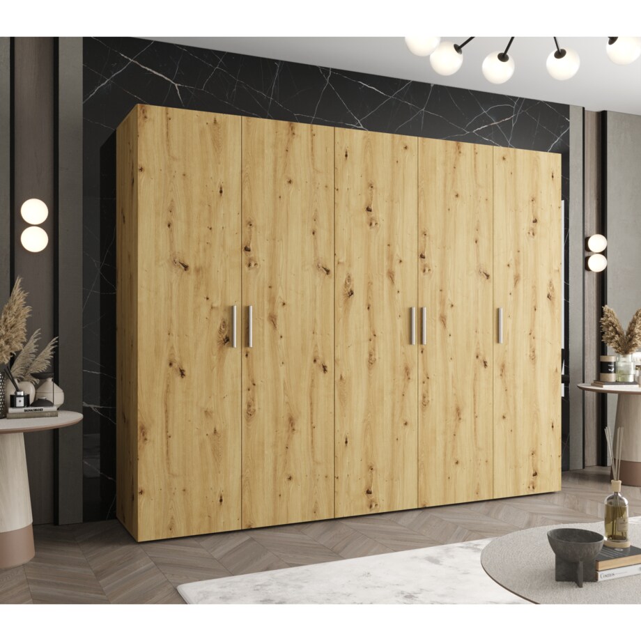 Szafa uchylna otwierana BARI 1 250 wys. 202 cm Artisan + u. Srebrny