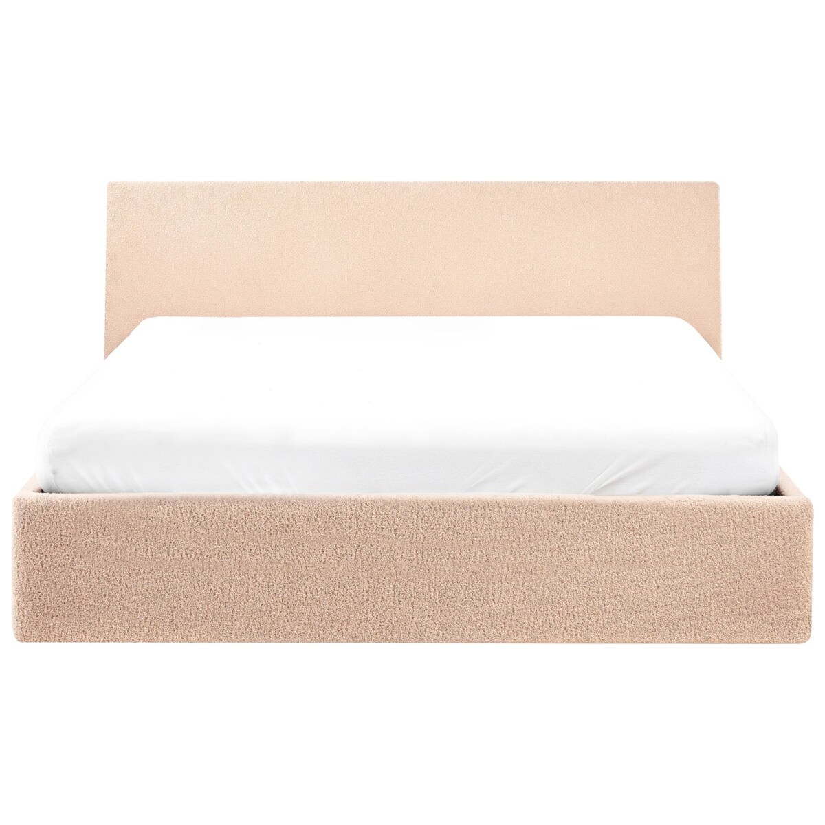Łóżko z pojemnikiem Boucle ORBEY 140 x 200 cm Beżowy