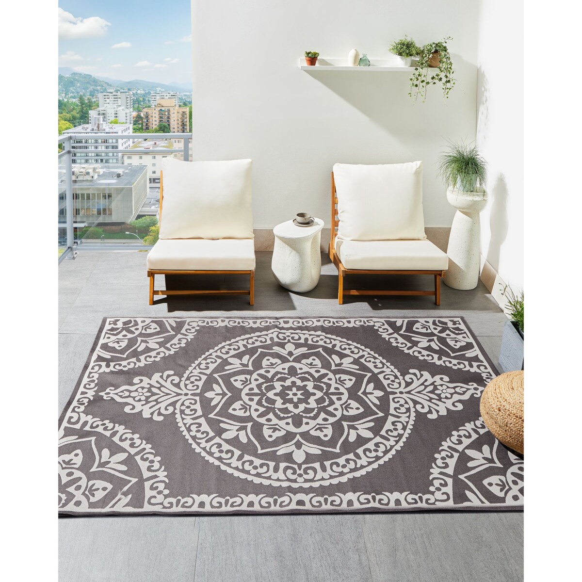 Dywan zewnętrzny KOHIMA Szary 160 x 230 cm