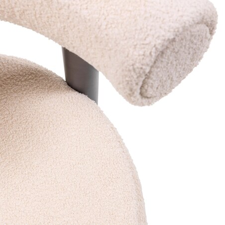 Krzesło do jadalni beżowe/czarne nogi, boucle 75x58x61 cm PEDRITO - III, 2 szt.