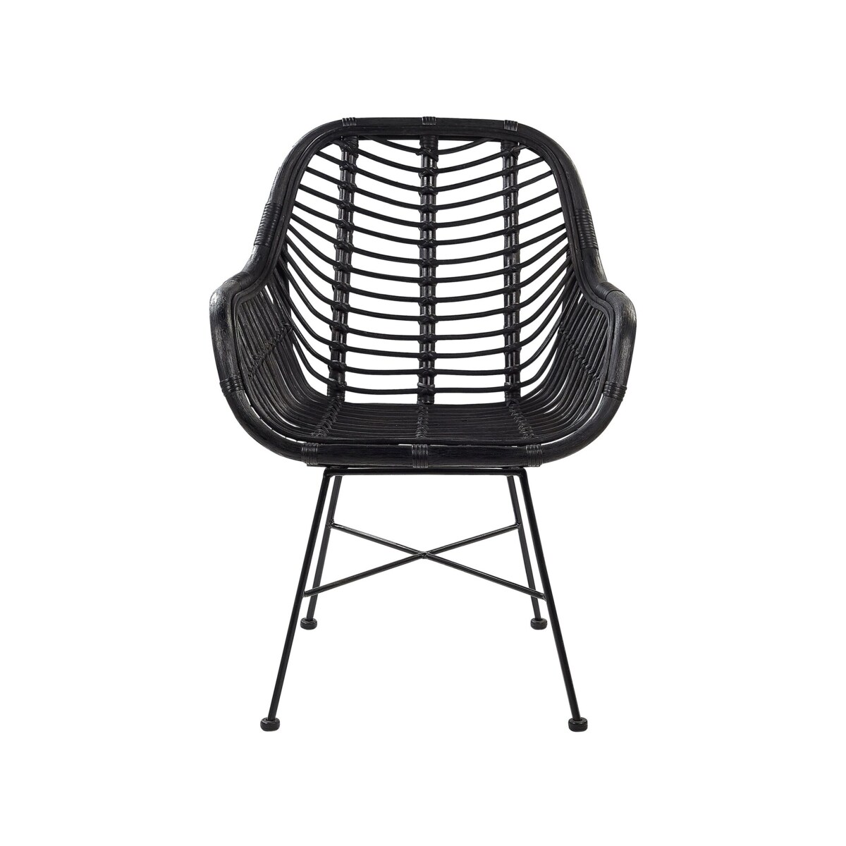 Krzesło rattanowe czarne CANORA