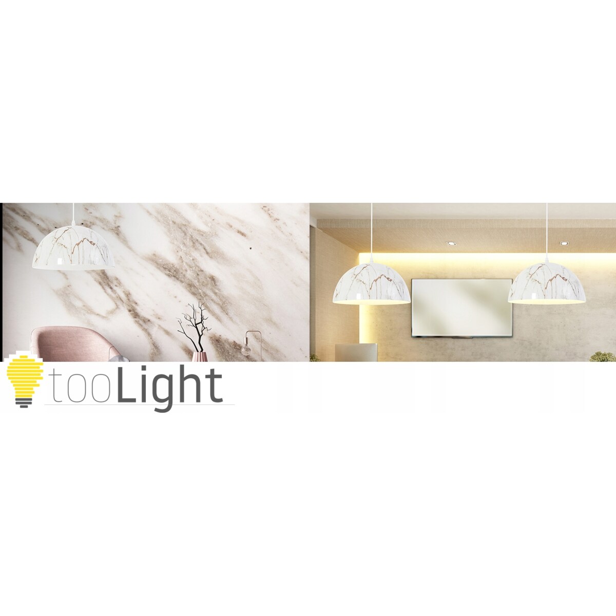 Lampa Sufitowa Wisząca Glamour Marmur Marble