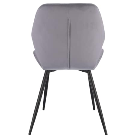 Krzesło tapicerowane welurowe MILARE szare