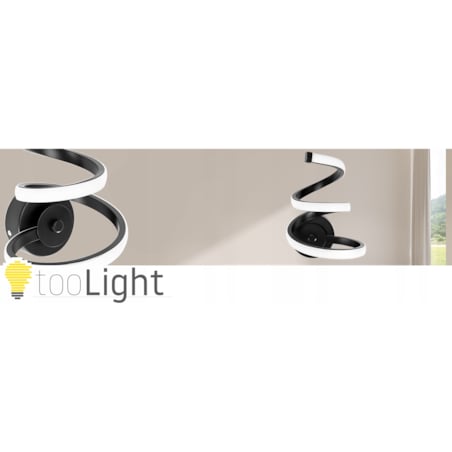 Lampa Ścienna Kinkiet Sprężynka Black Led Czarny