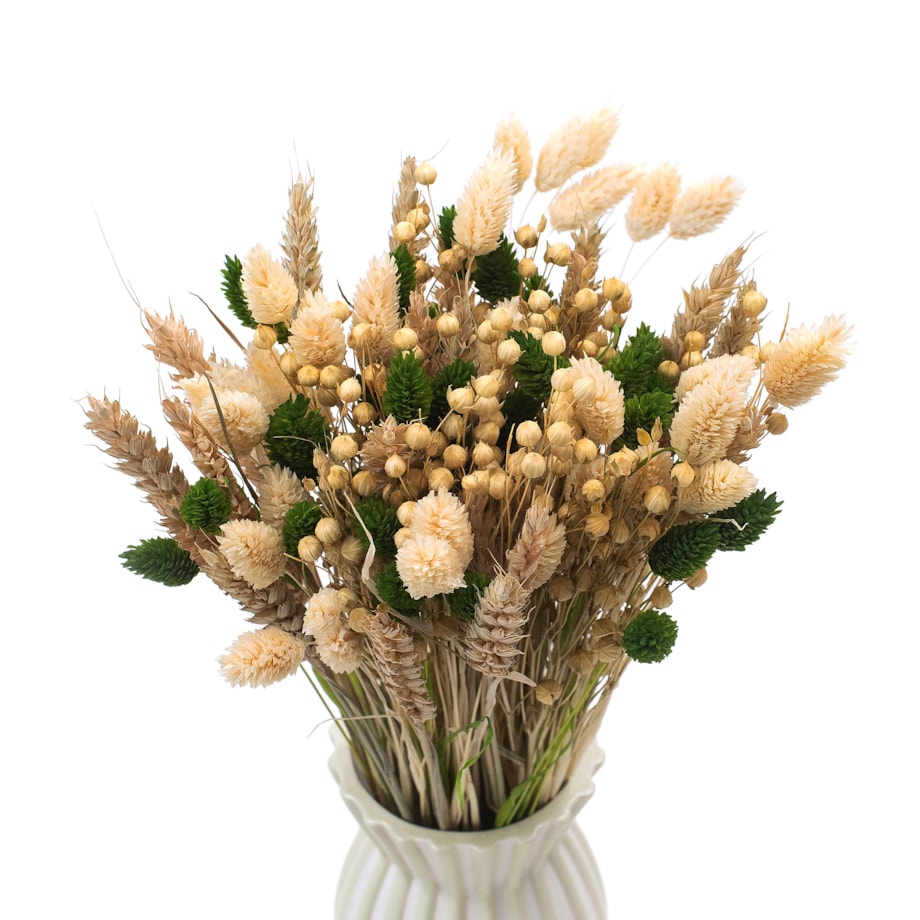 Bukiet suszonych kwiatów Natural&Green- pszenica, len , phalaris