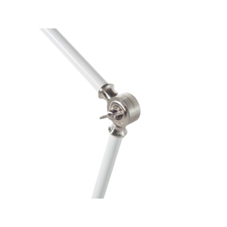 Lampa biurkowa regulowana metalowa biała MERAMEC