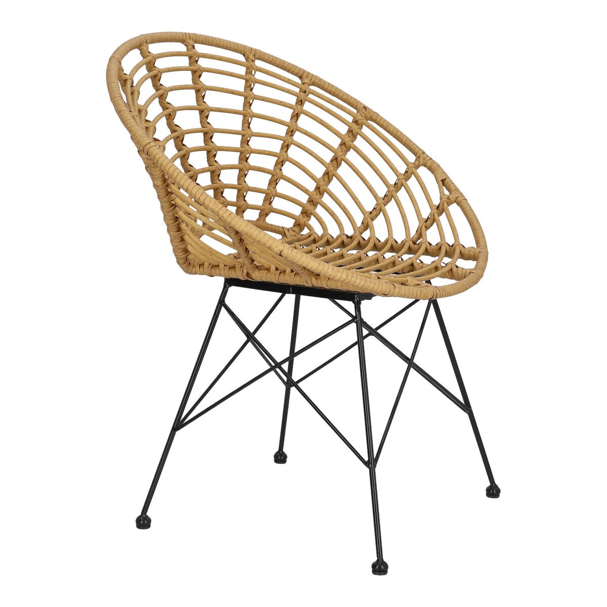 KRZESŁO RATTANOWE Zanzi w stylu boho METALOWA PODSTAWA