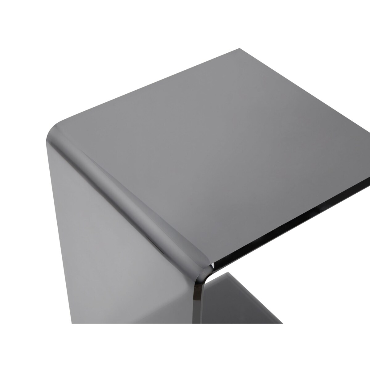 Stolik pomocniczy LOURDES Szkło Czarny