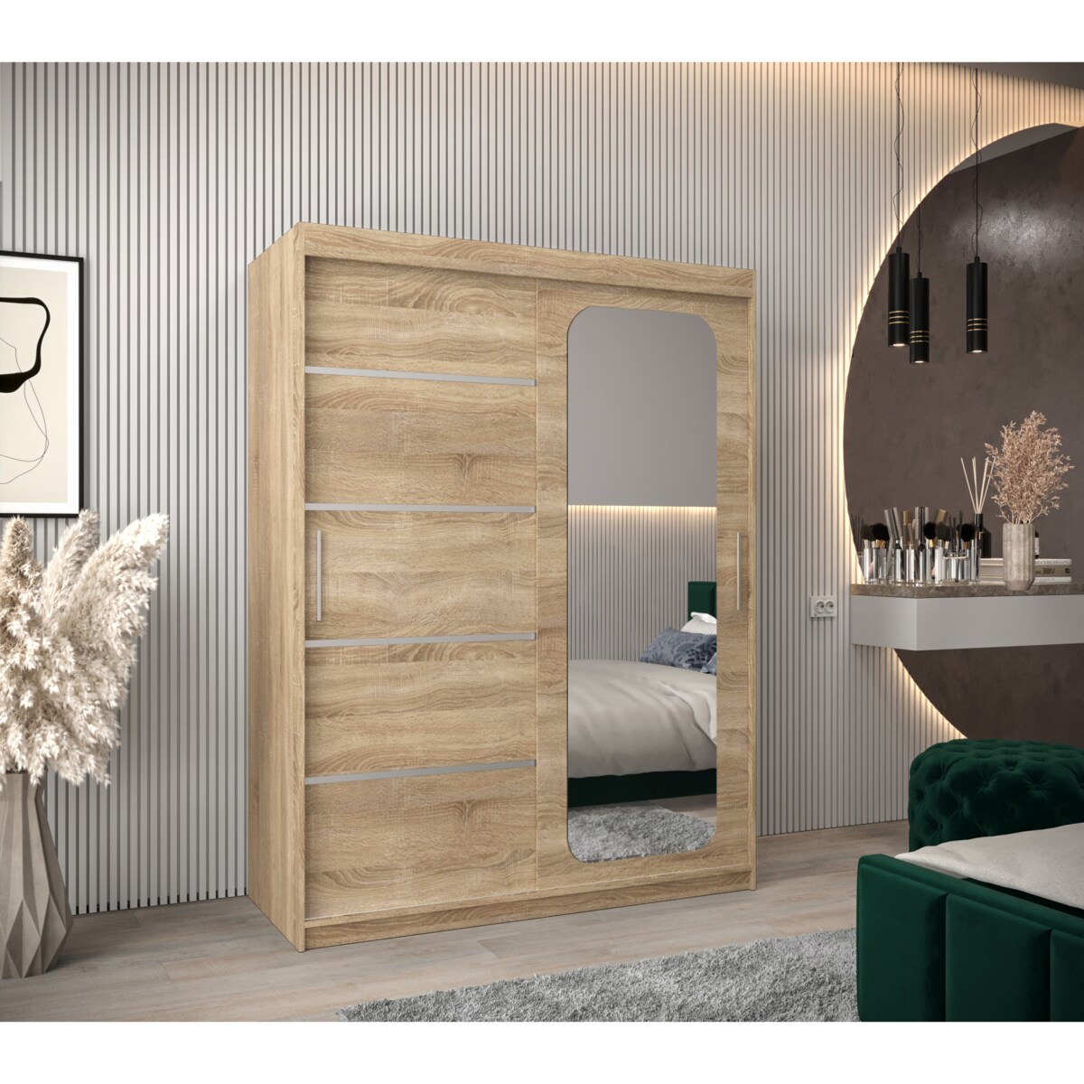 Szafa przesuwna Garderoba PROMO V2 150 sonoma/sonoma