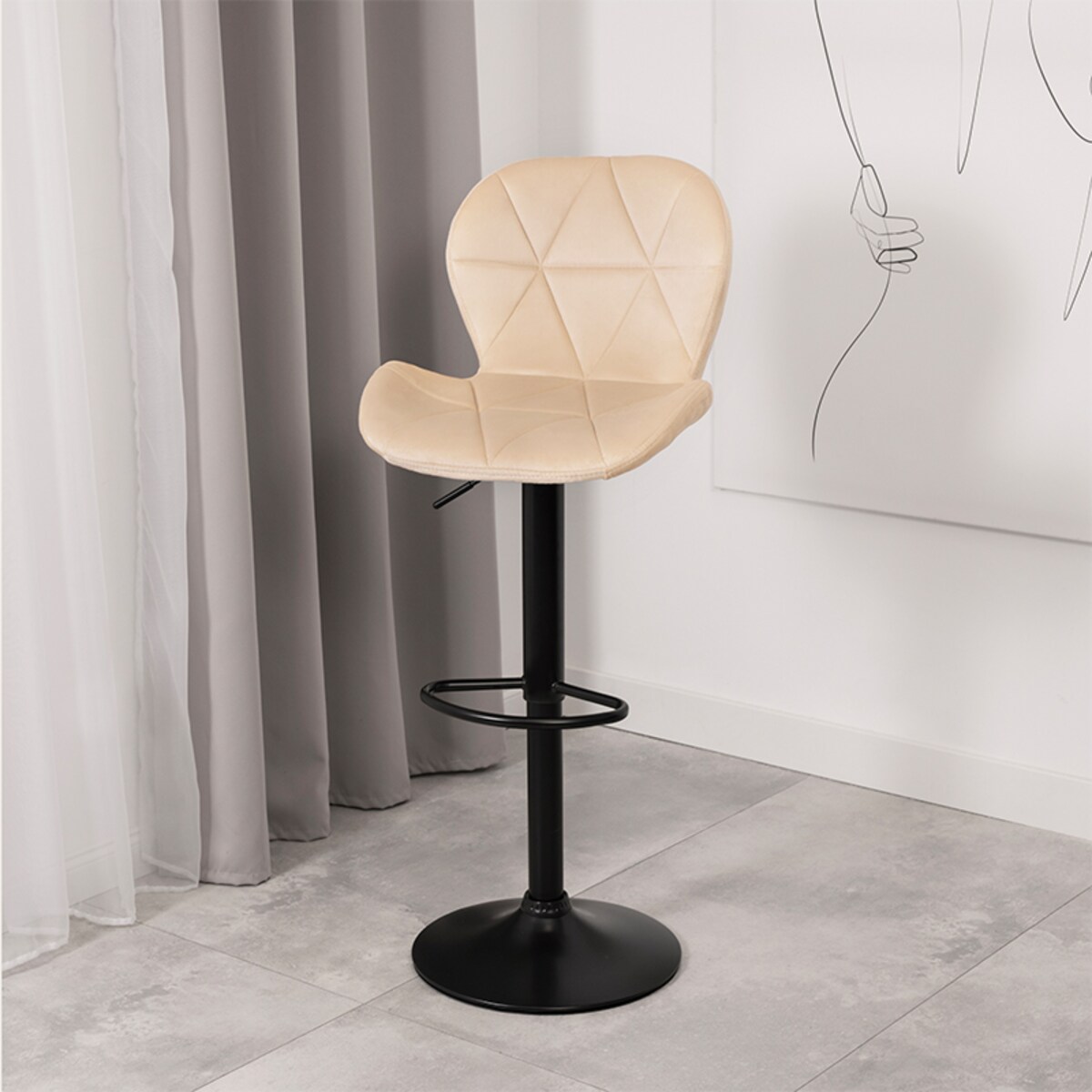 Hoker beżowy do kuchni jadalni wyspy obrotowy