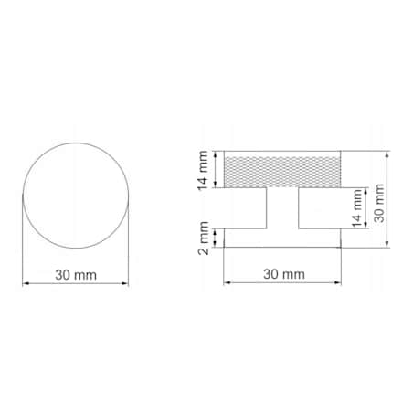 Gałka meblowa uchwyt do mebli złota okrągła 30 mm