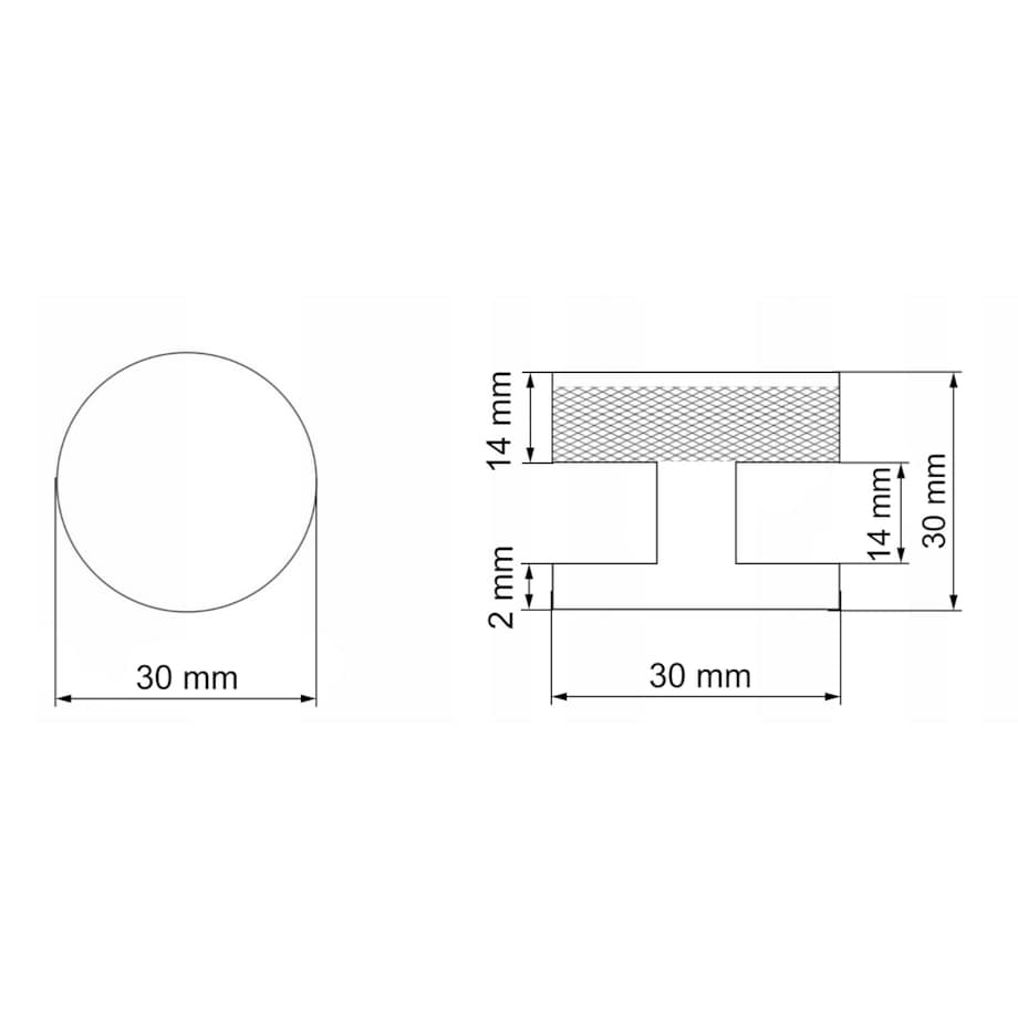 Gałka meblowa uchwyt do mebli złota okrągła 30 mm