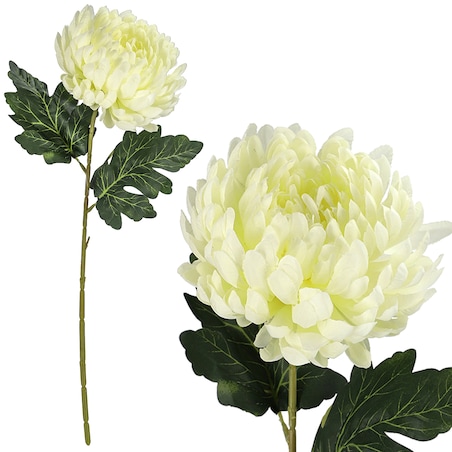 Sztuczne Kwiaty Sztuczna Chryzantema 70 Cm Biała Jak Żywa Ozdoba Wiosna