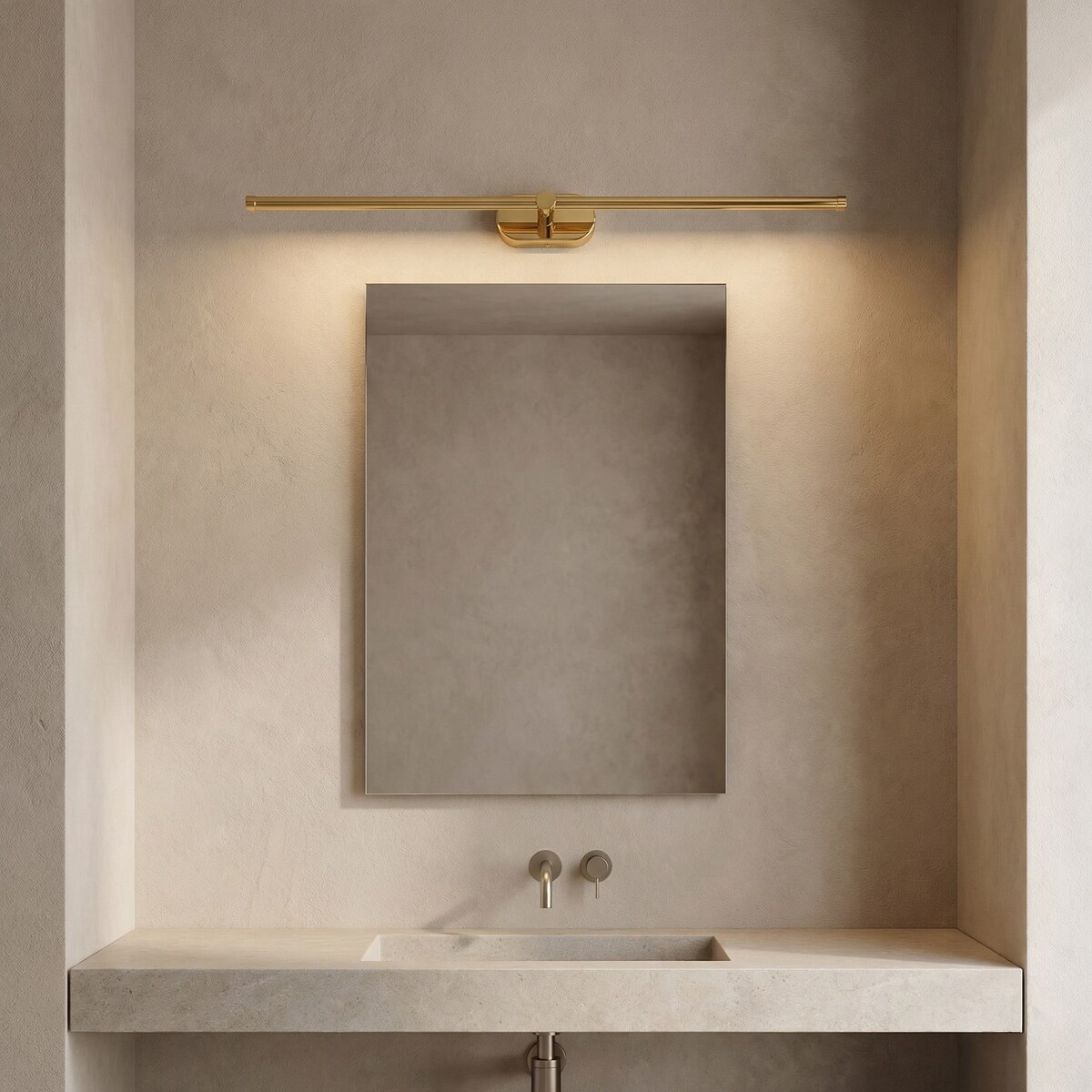 Kinkiet App1891-1W 80 Cm Led Złoty, Metal, Tworzywo Sztuczne