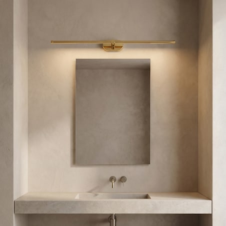 Kinkiet App1891-1W 80 Cm Led Złoty, Metal, Tworzywo Sztuczne