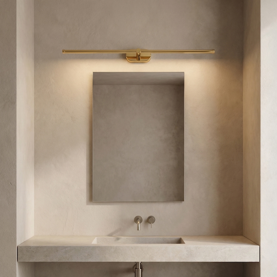 Kinkiet App1891-1W 80 Cm Led Złoty, Metal, Tworzywo Sztuczne