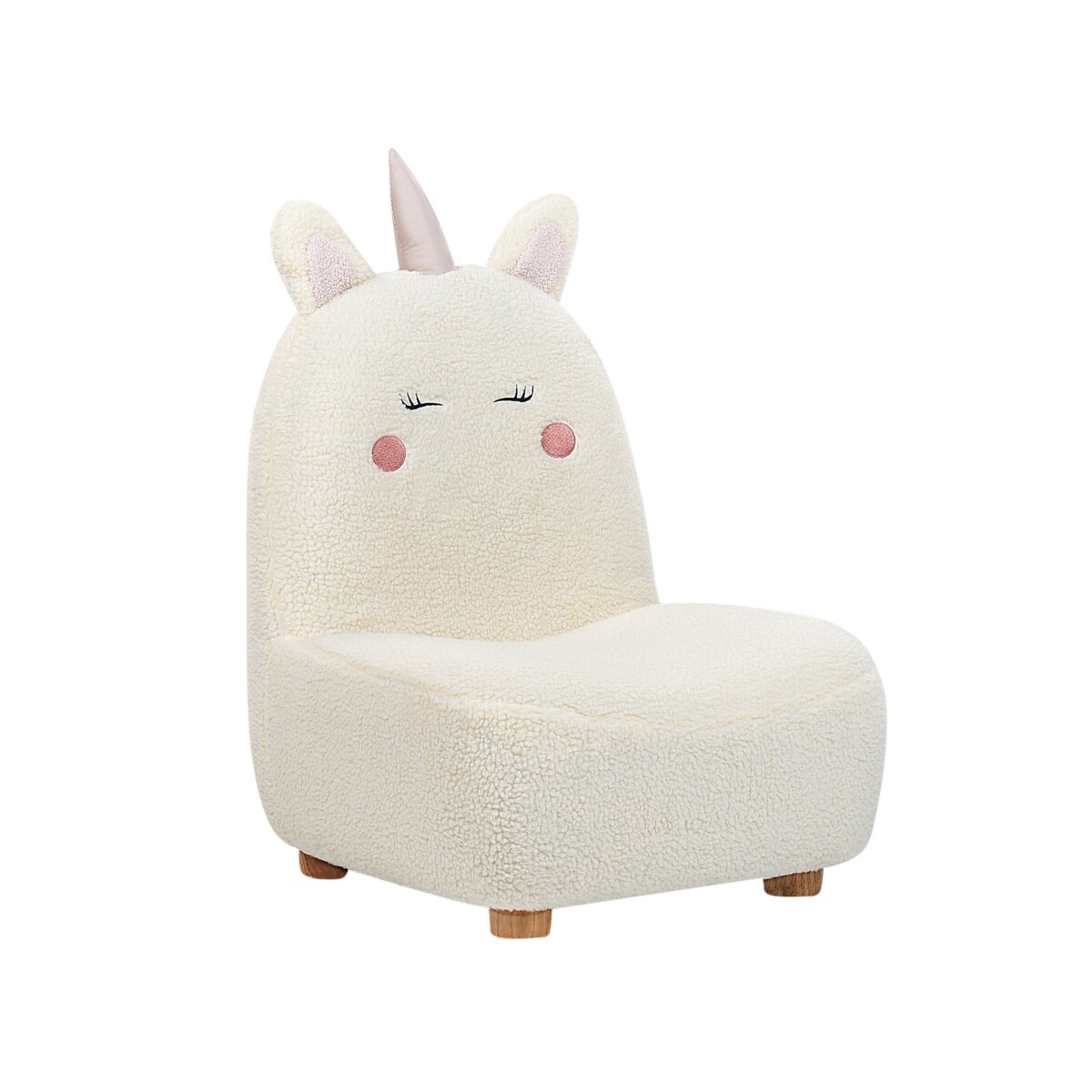 Fotel dziecięcy jednorożec teddy biały LULEA