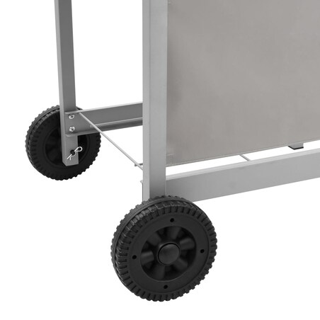 vidaXL Grill gazowy z 6 palnikami, srebrny