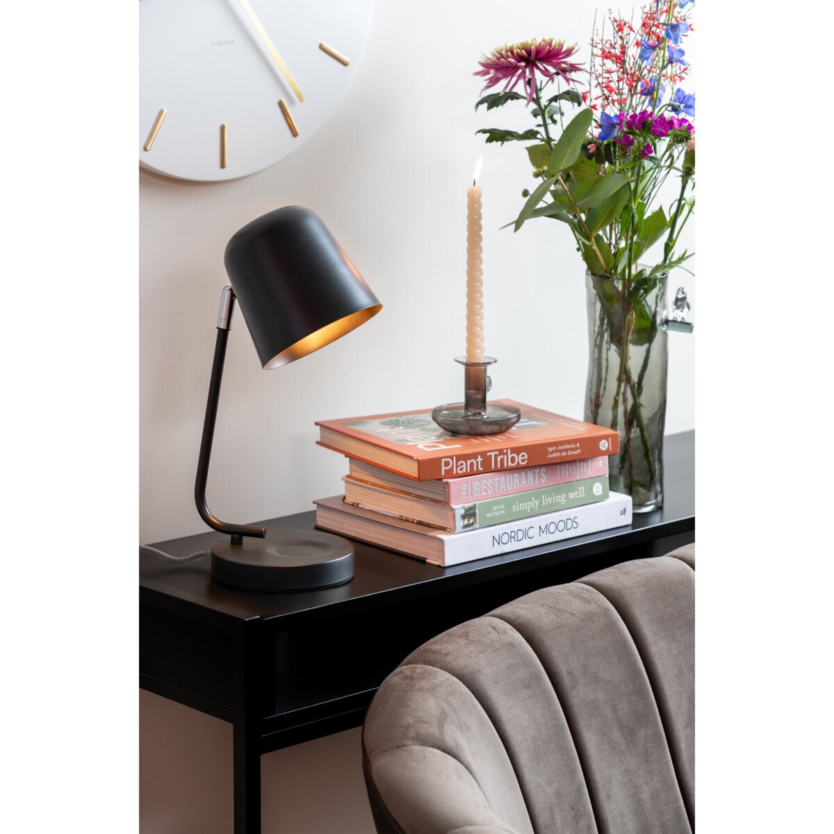 Lampka na biurko metalowa ENCANTAR, wys. 38,5 cm