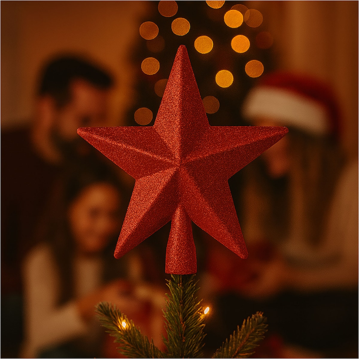 Gwiazda Na Czubek Choinki Brokatowa Na Choinkę Szpic Dekoracja Świąteczna