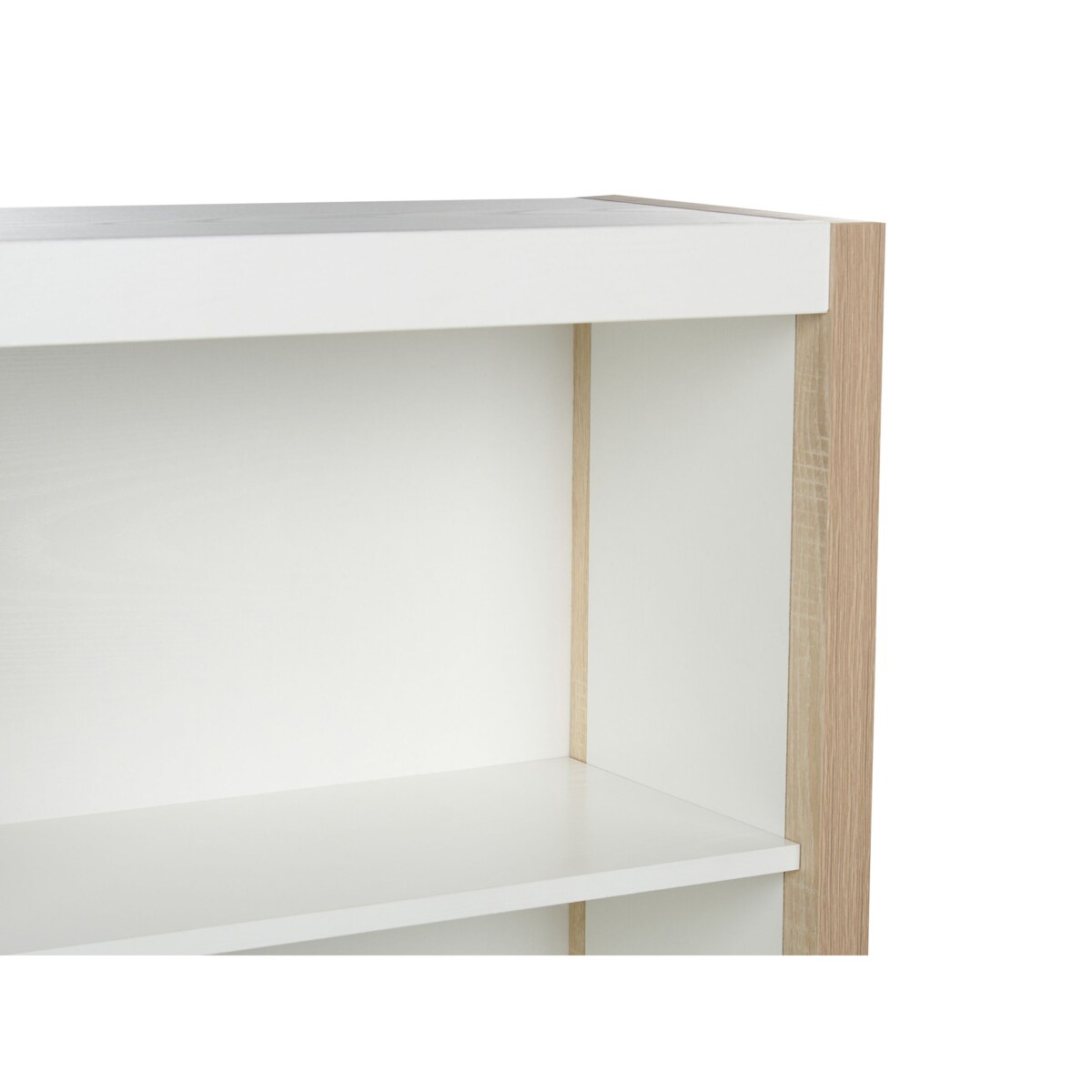 Regał 3 półki jasne drewno z białym JOHNSON